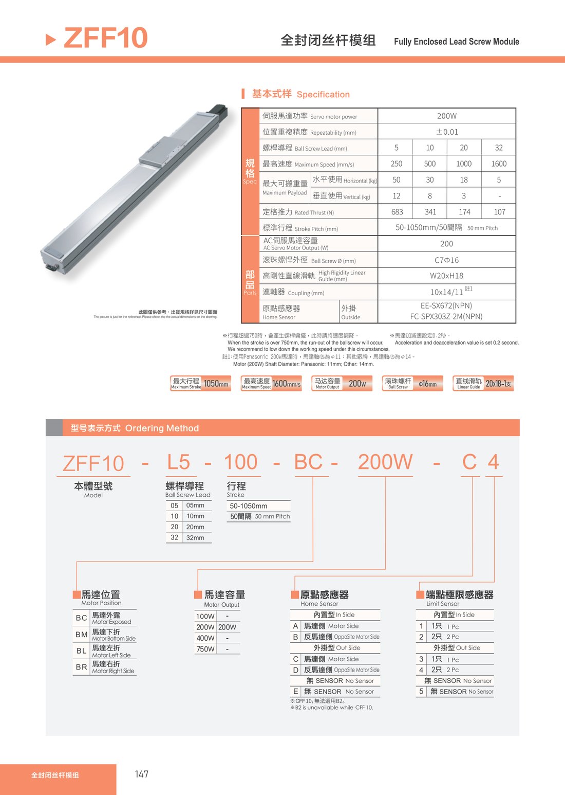 Fully Enclosed Lead Screw Module