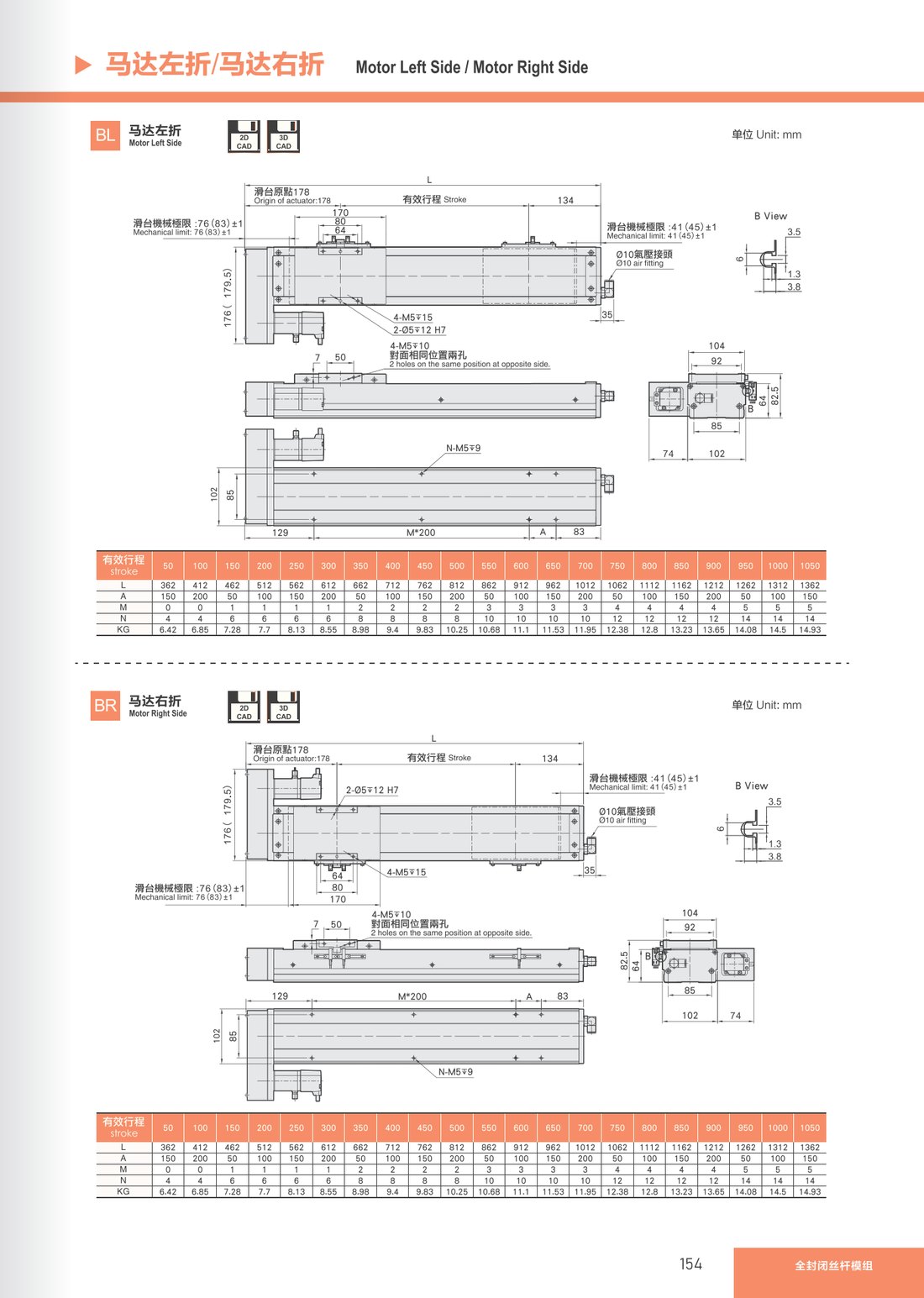 Fully Enclosed Lead Screw Module