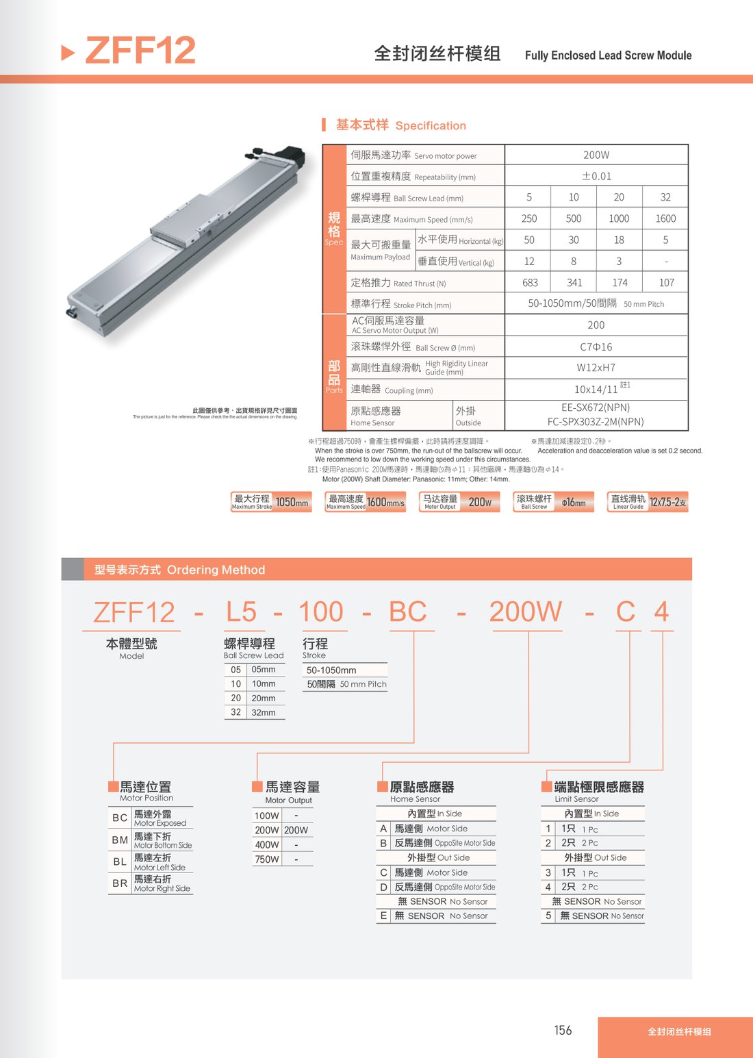 Fully Enclosed Lead Screw Module